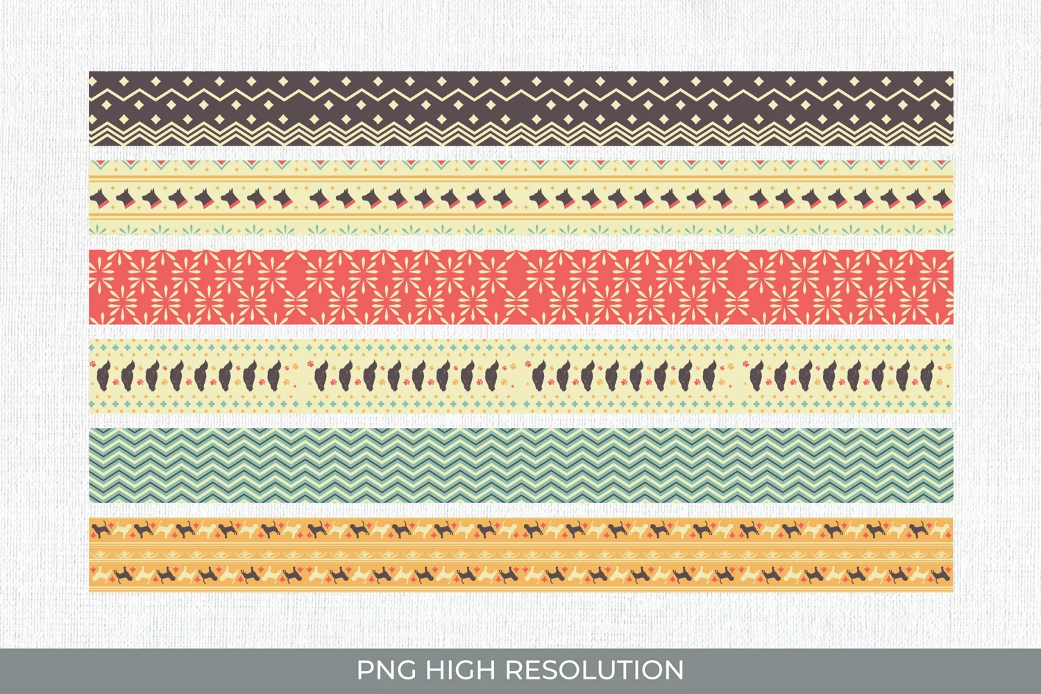 Dog Vintage Seamless Stripe product image 1