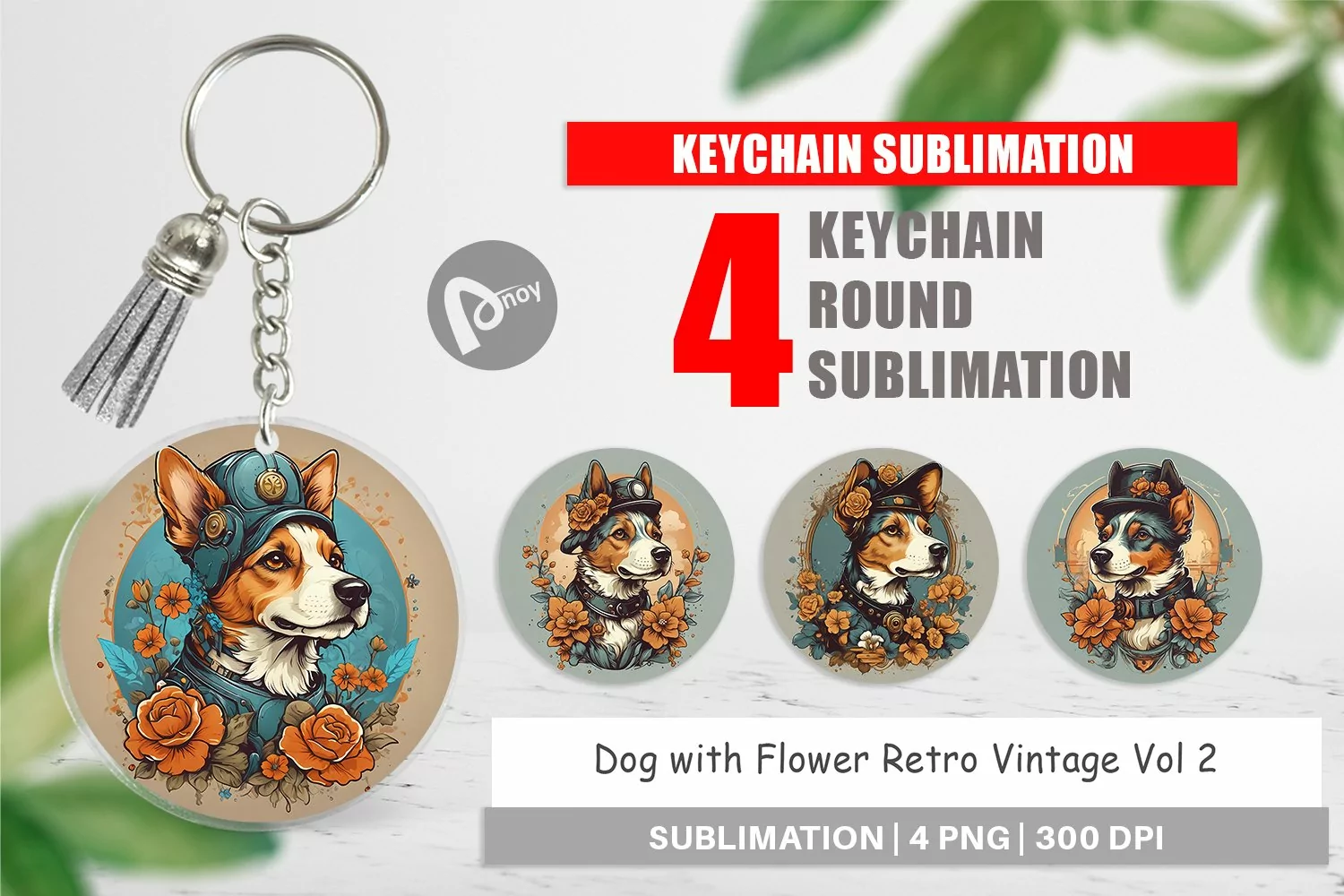 Keychain Steampunk Dog product image 1