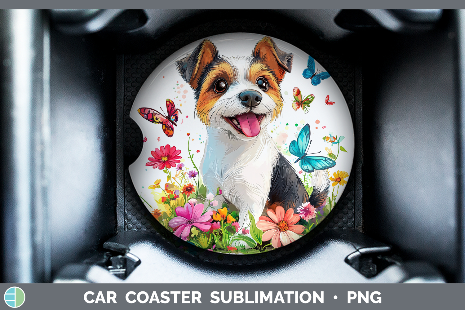 GorgeousDogs 01 Adorable Car Coaster design.