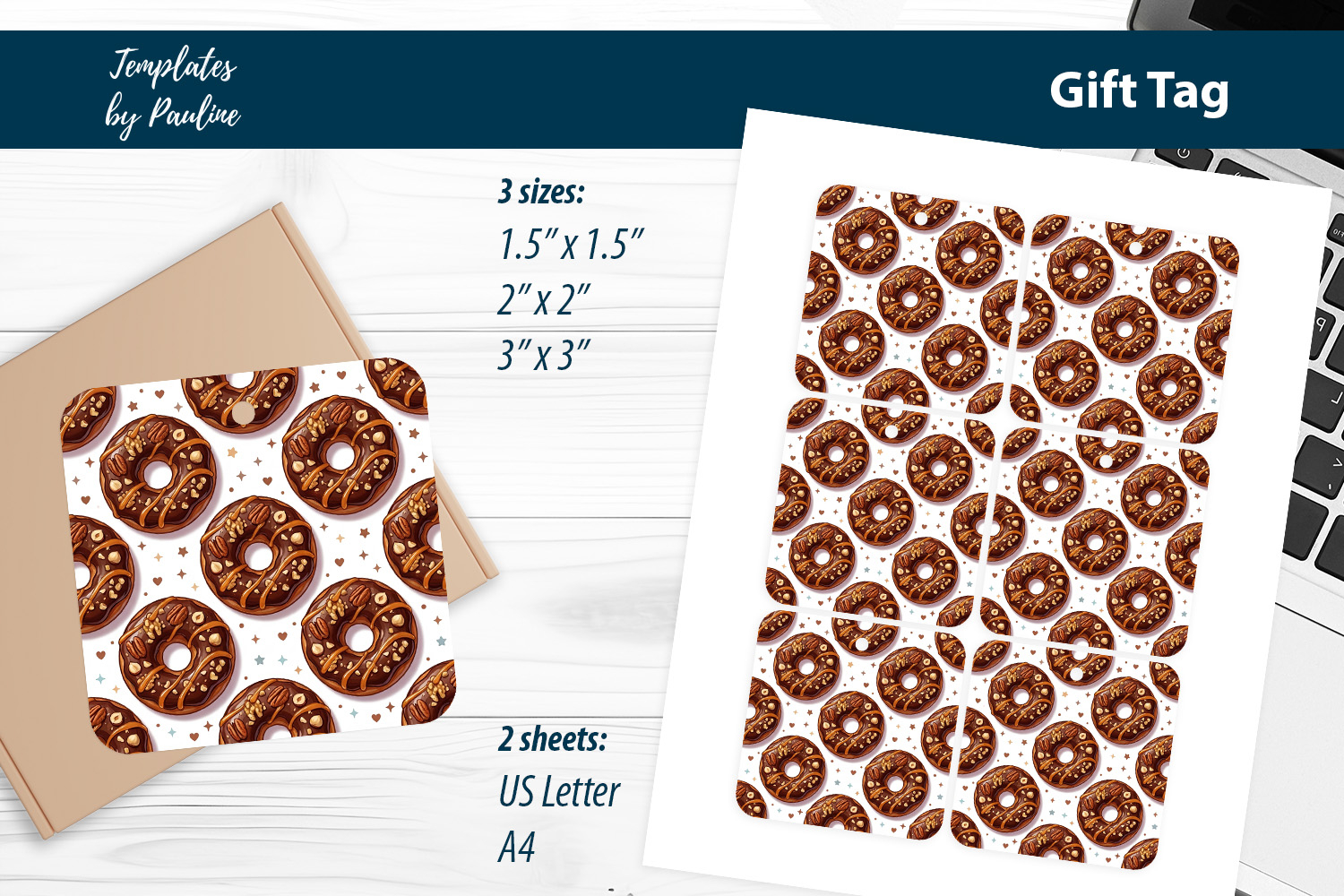 Bakery Thank You Tags, Donut Shop Branding Tags product image 1