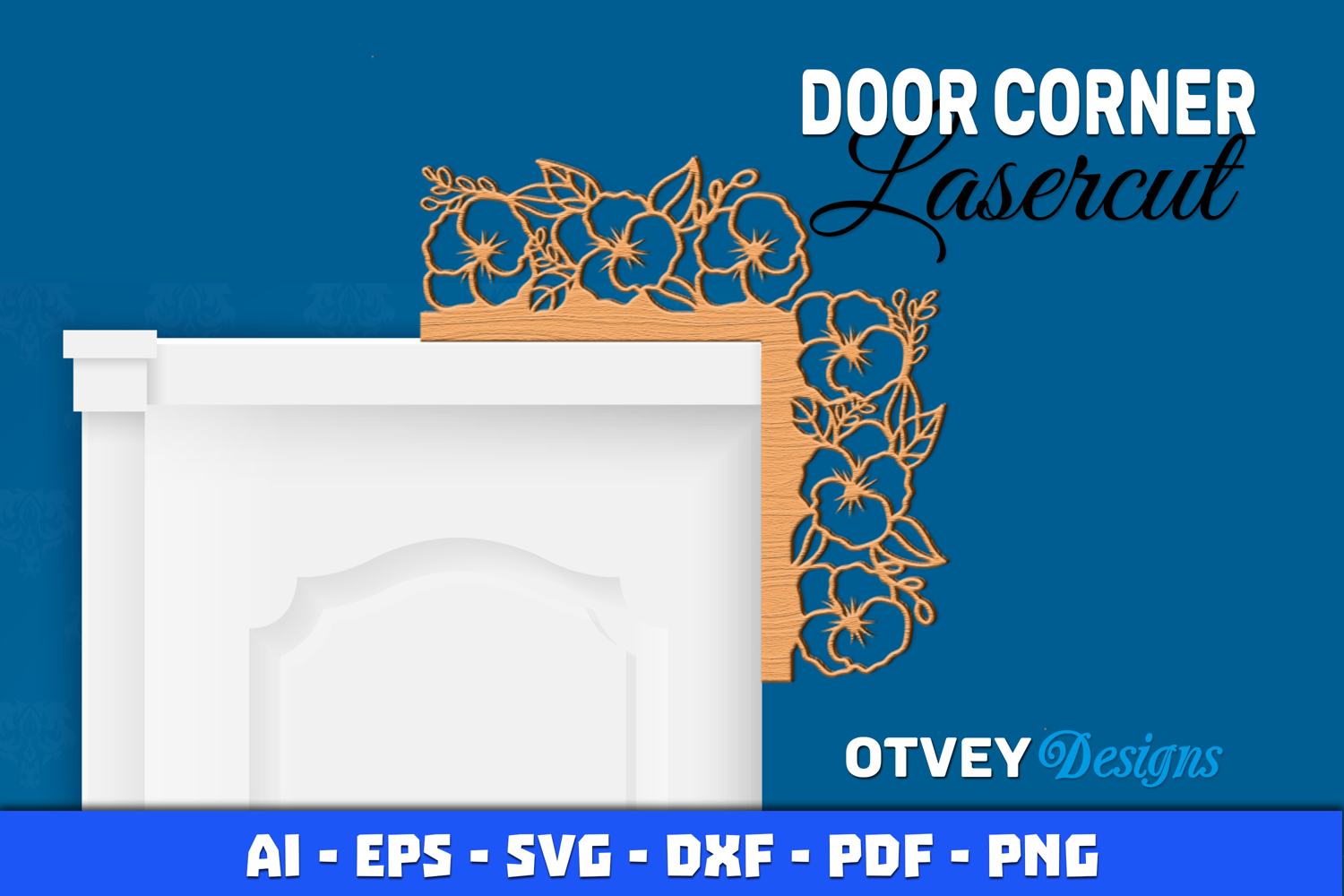 Door Corner Flowers Lasercut product image 1