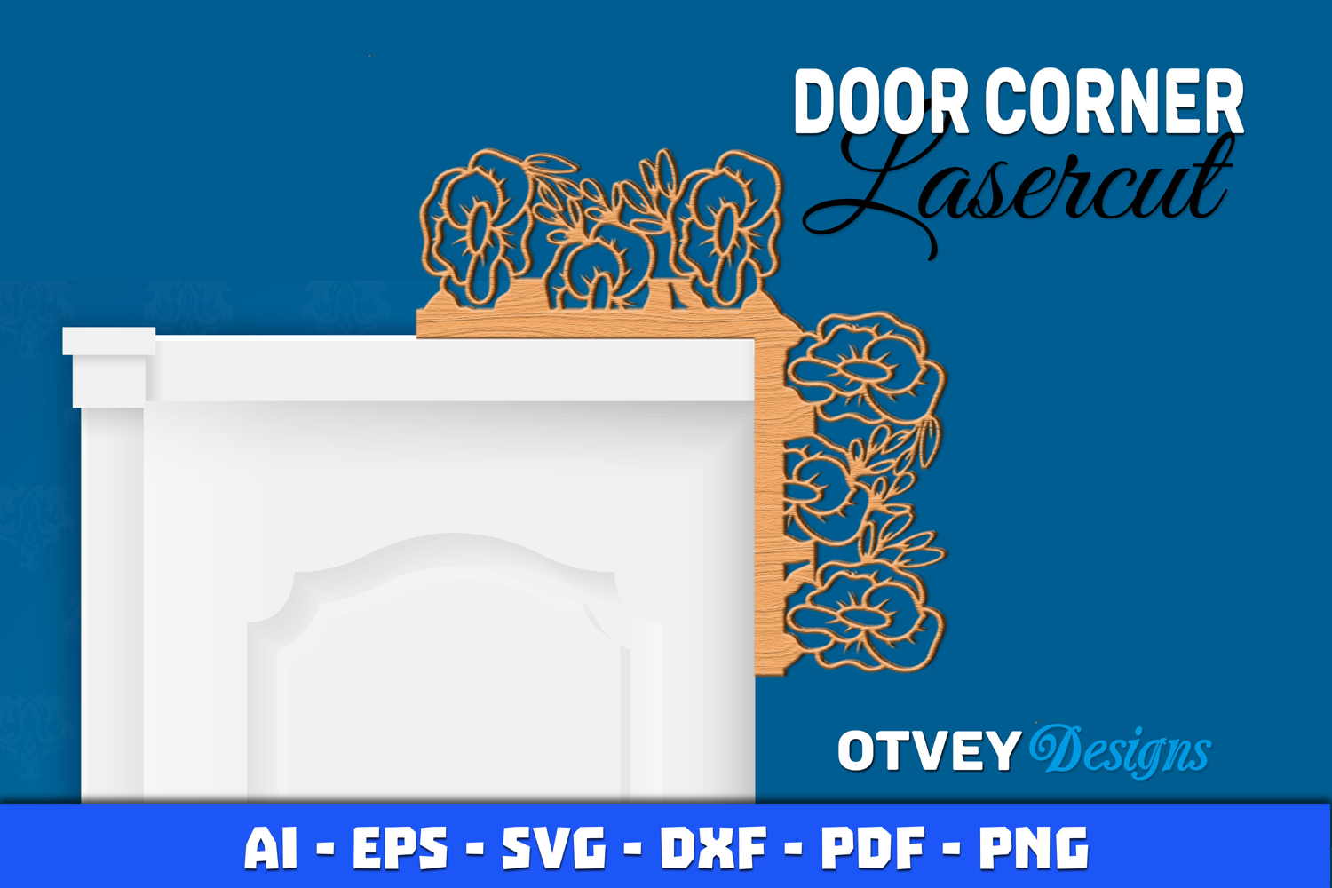 Door Corner Flowers Lasercut product image 1