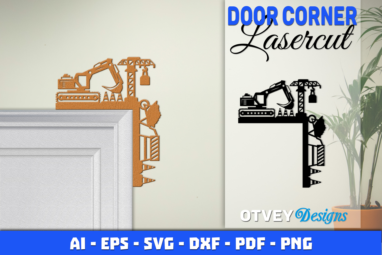 Door Corner Kids Room Construction Scene Lasercut product image 1