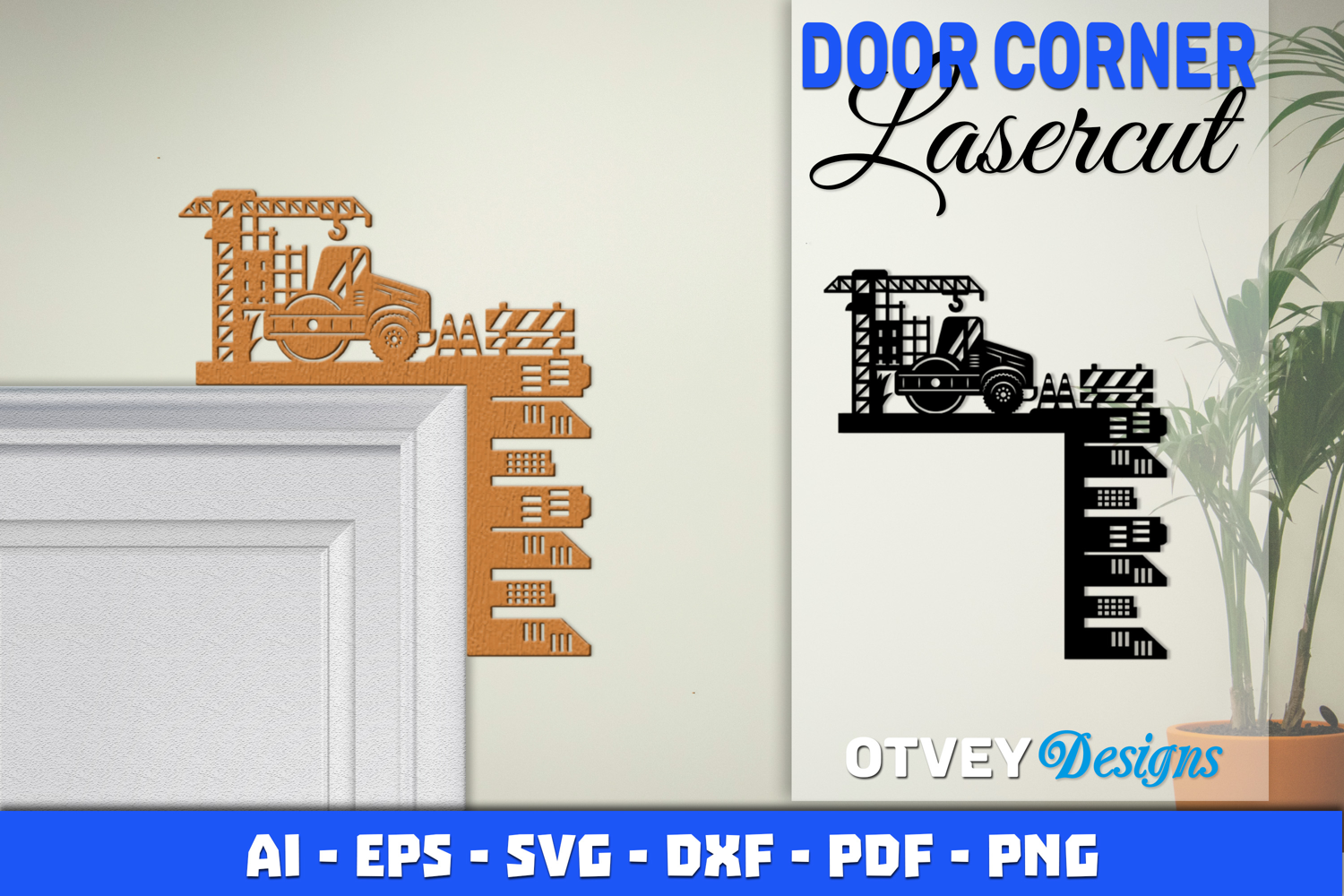 Door Corner Kids Room Construction Scene Lasercut product image 1