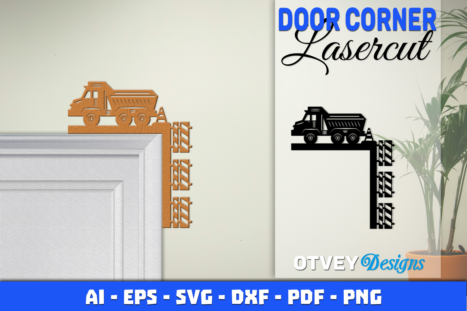 Door Corner Kids Room Construction Scene Lasercut product image 1
