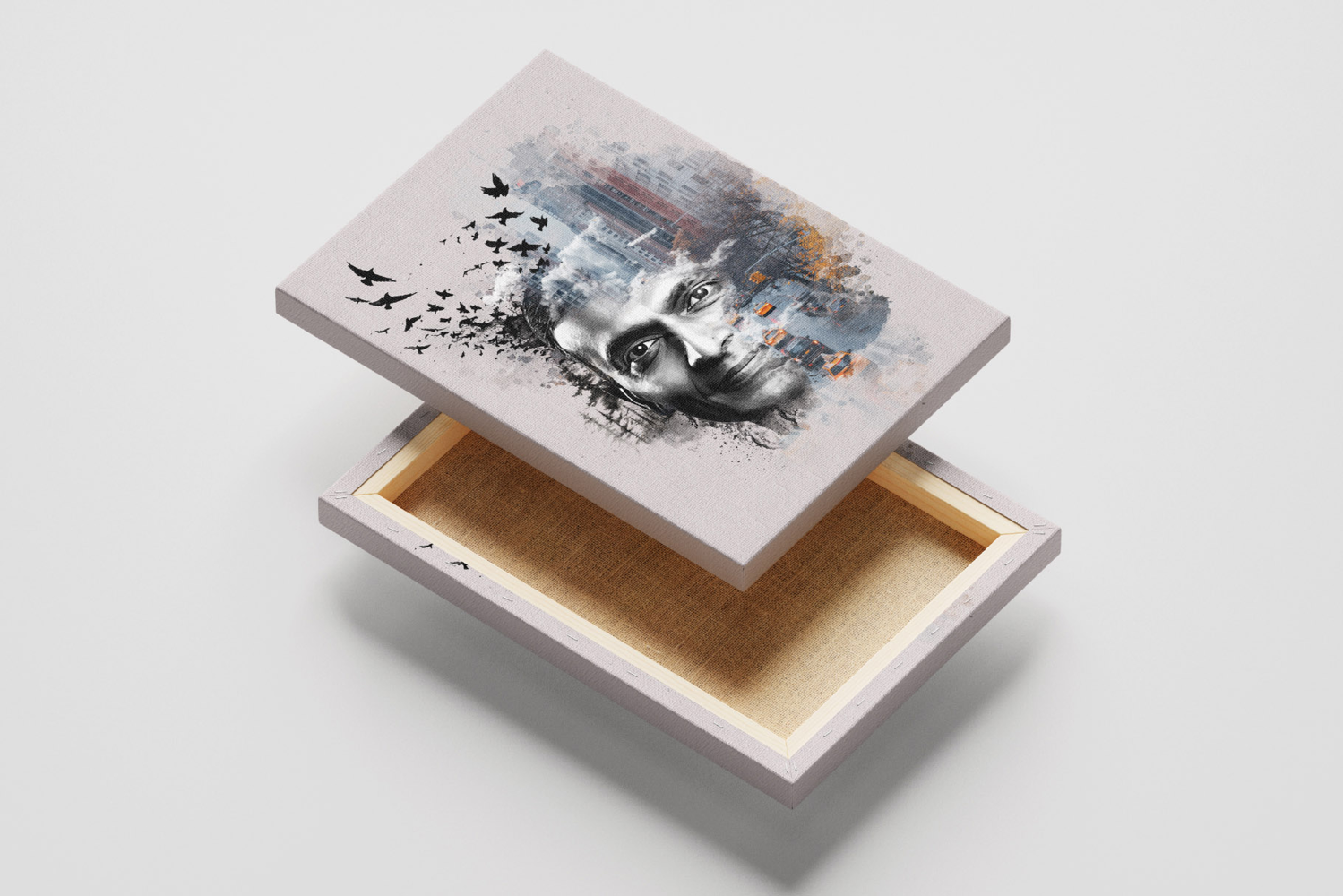 Double Exposure Watercolor Art Photo Effect product image 1