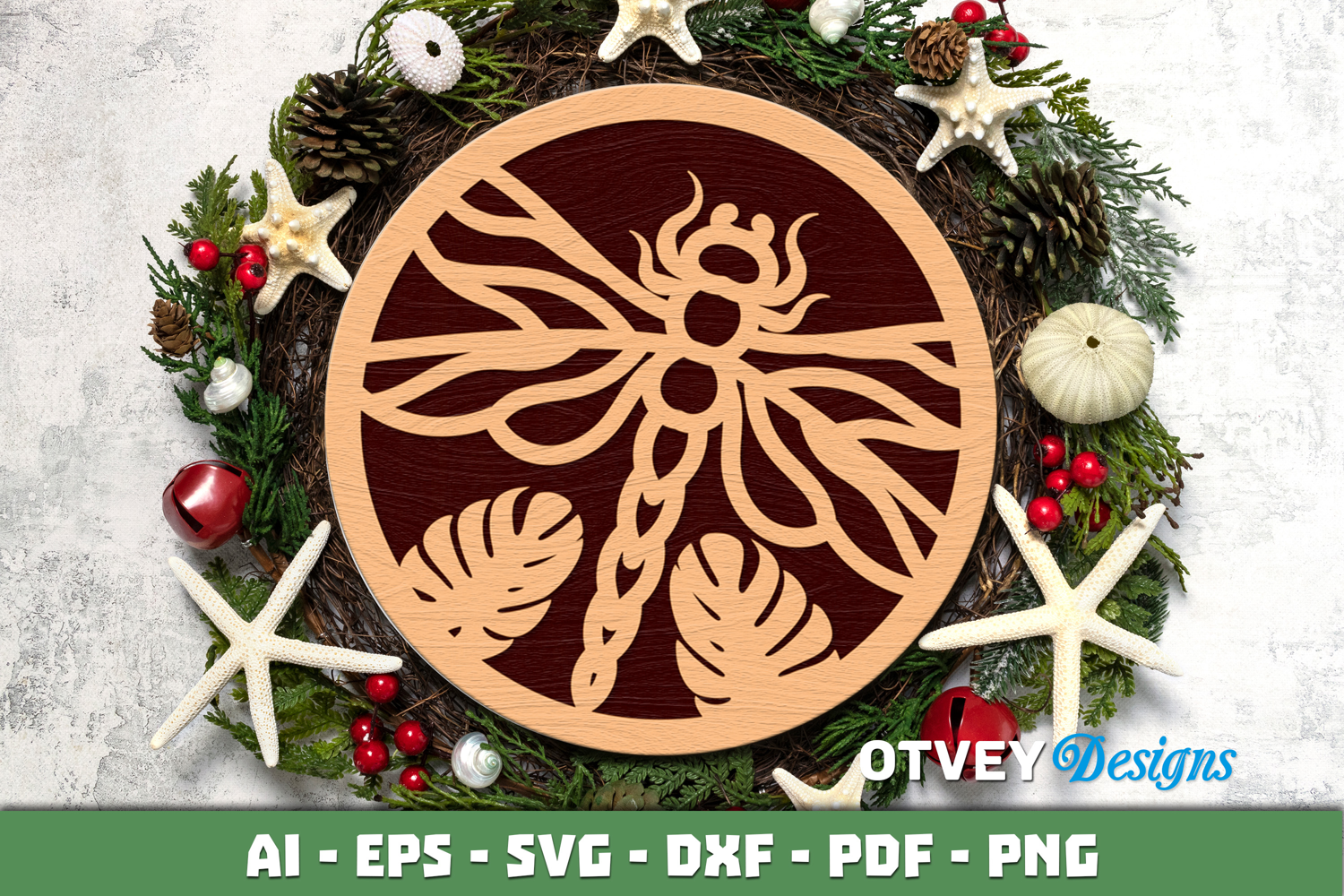 Dragon Fly Ornament wall Decor Lasercut product image 1