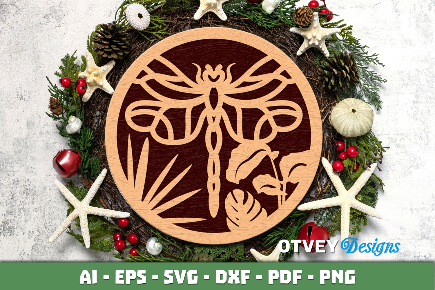 Dragon Fly Ornament wall Decor Lasercut product image 1