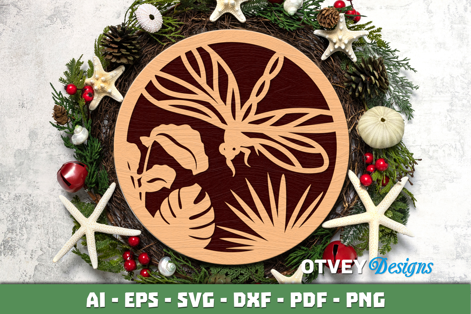 Dragon Fly Ornament wall Decor Lasercut product image 1