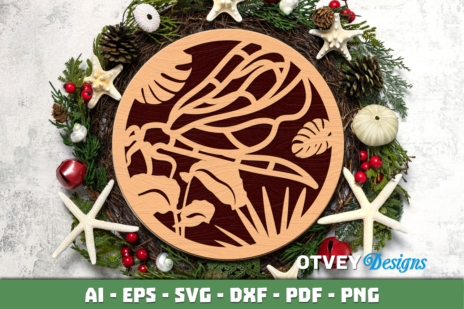 Dragon Fly Ornament wall Decor Lasercut product image 1