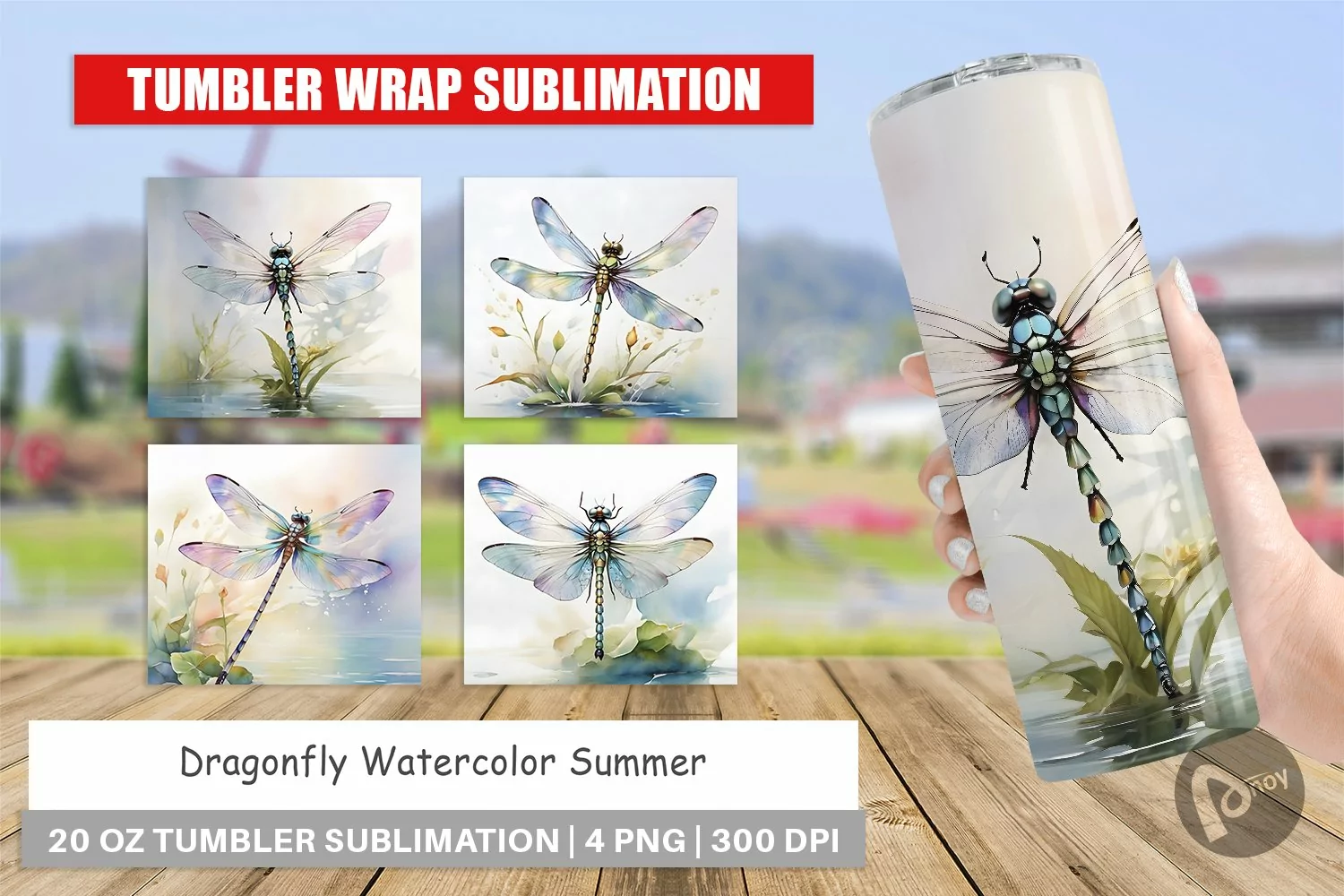 Tumbler Wrap Dragonfly Summer product image 1