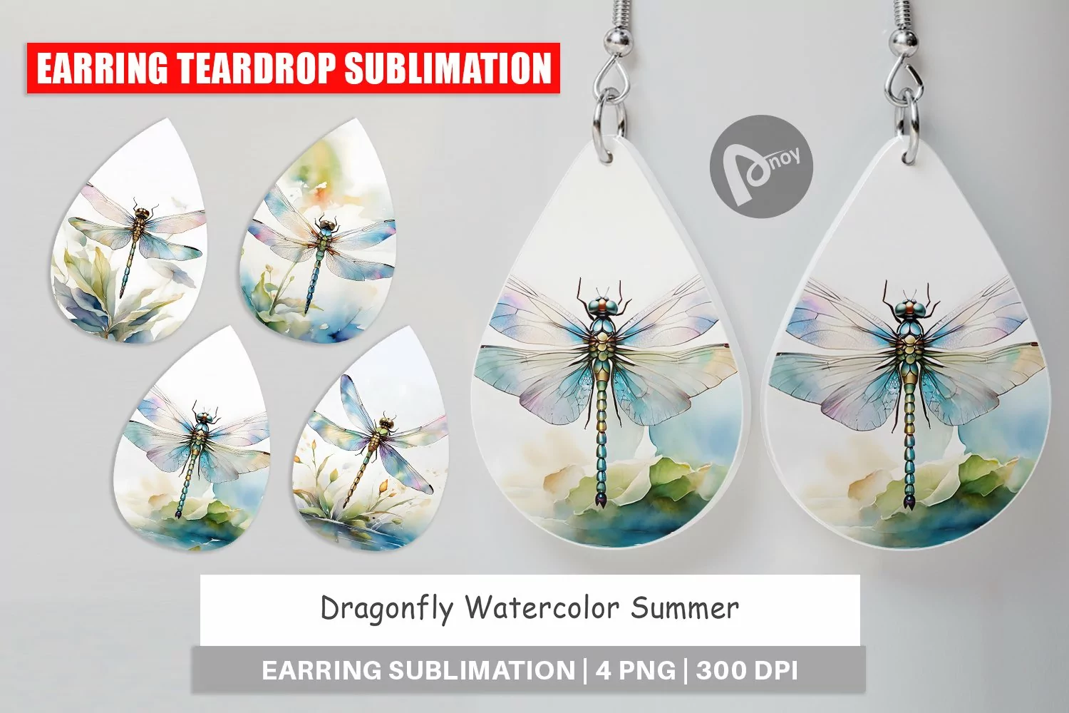 Earring Teardrop Dragonfly Summer product image 1