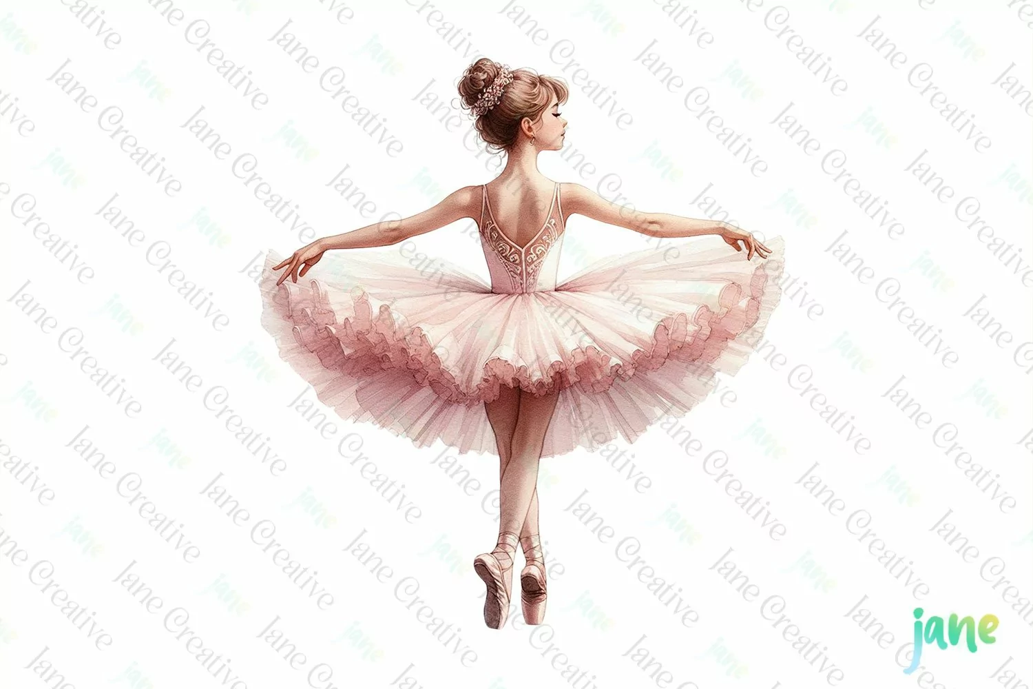 Ballet Dancer Watercolor Sublimation product image 1