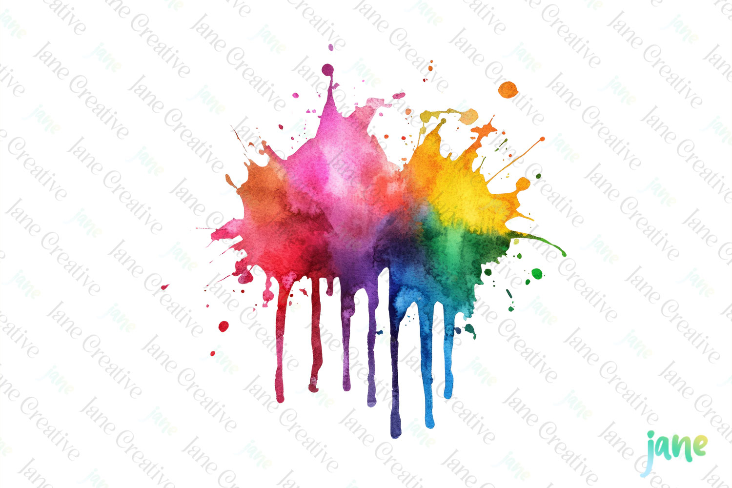 Color Splashes Watercolor Sublimation product image 1