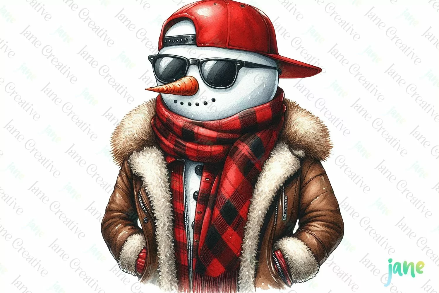 Funny Watercolor Christmas Sublimation product image 1