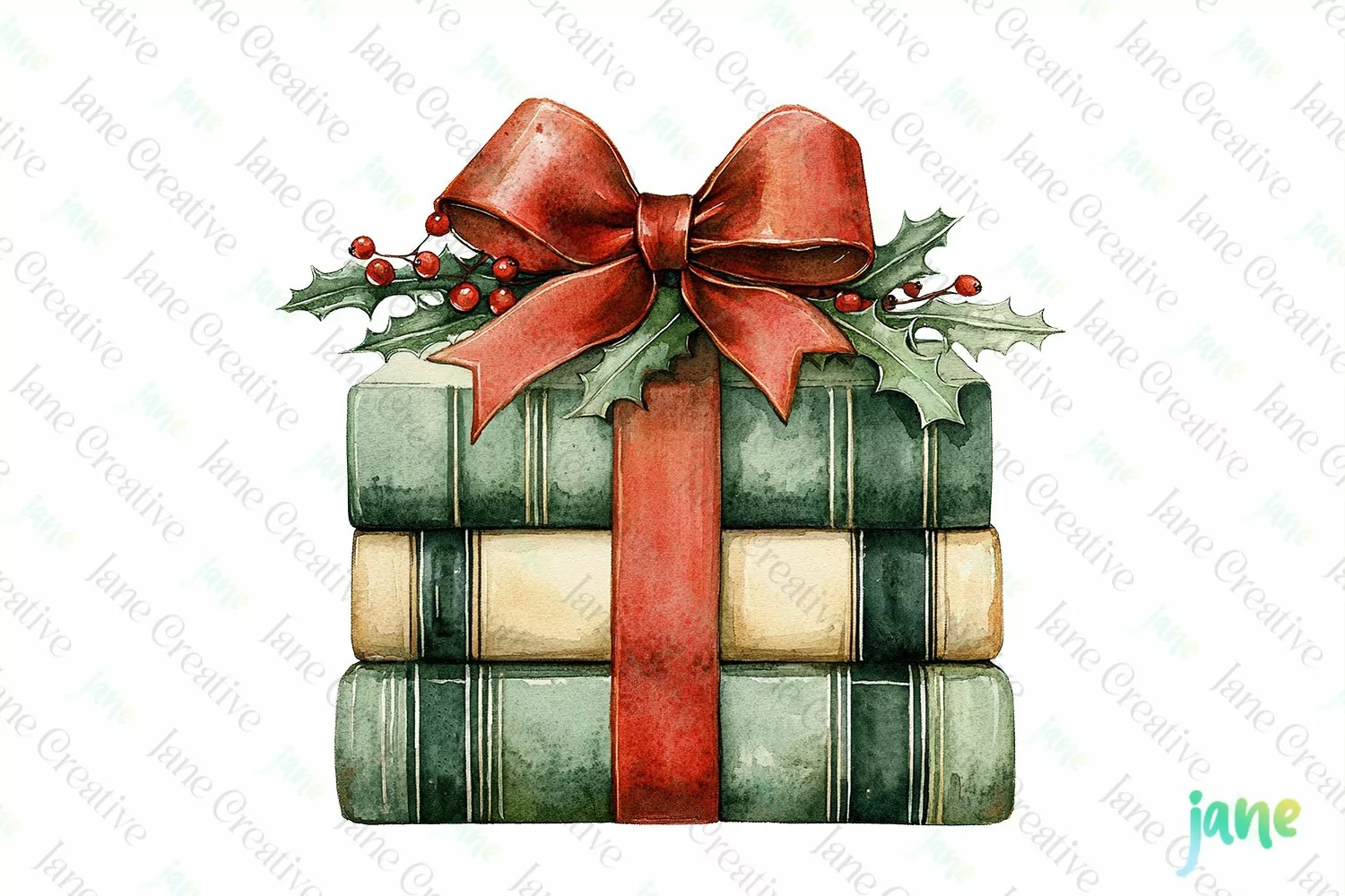 Vintage Book Christmas Sublimation PNG product image 1