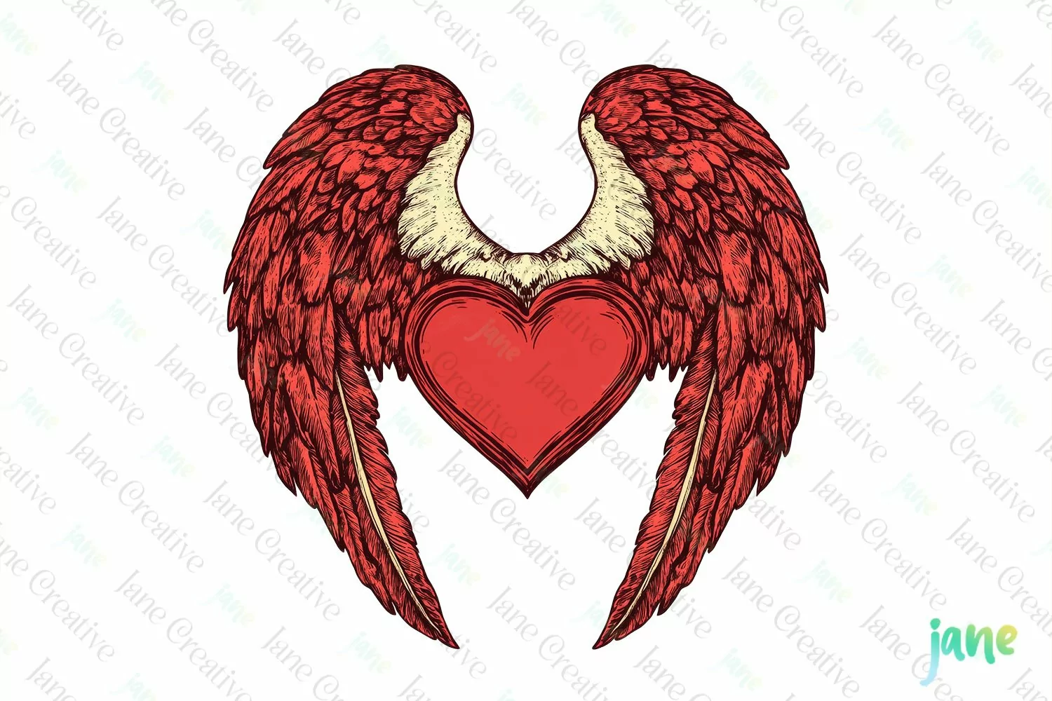 Vintage Heart Clipart Sublimation product image 1
