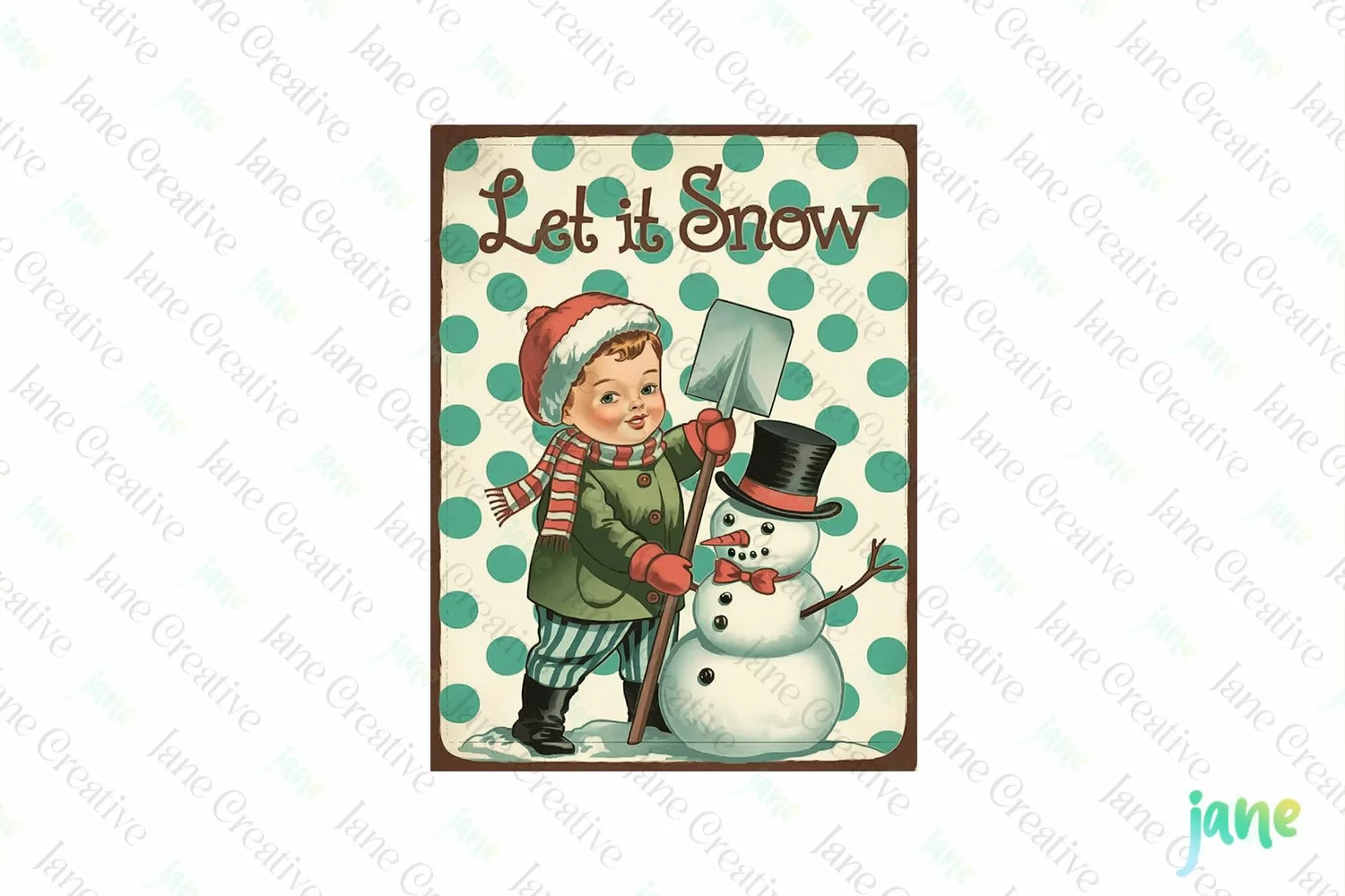 Vintage Kids At Christmas Clipart product image 1