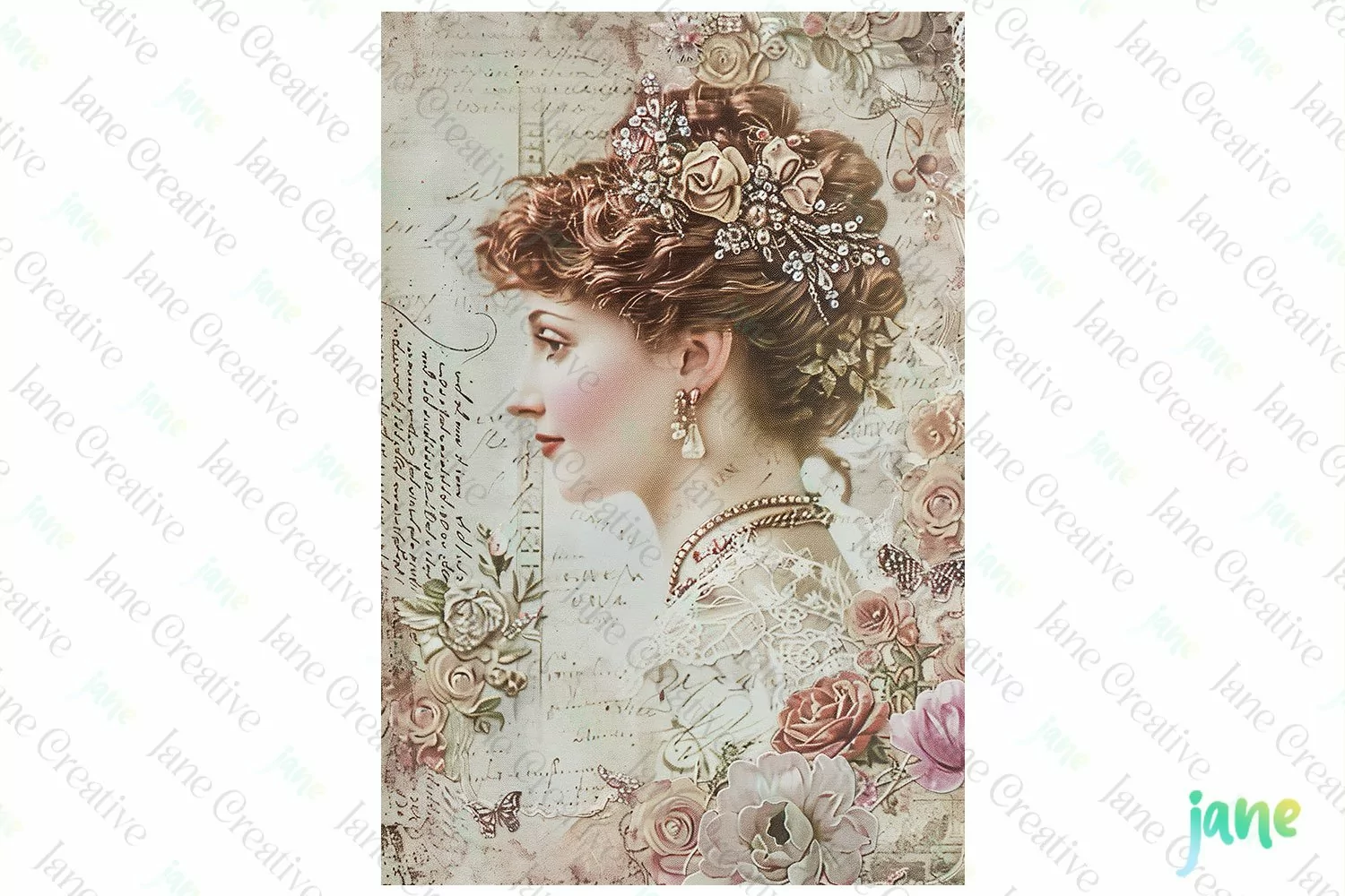 Vintage Rustic Shabby Chic Sublimation Clipart product image 1