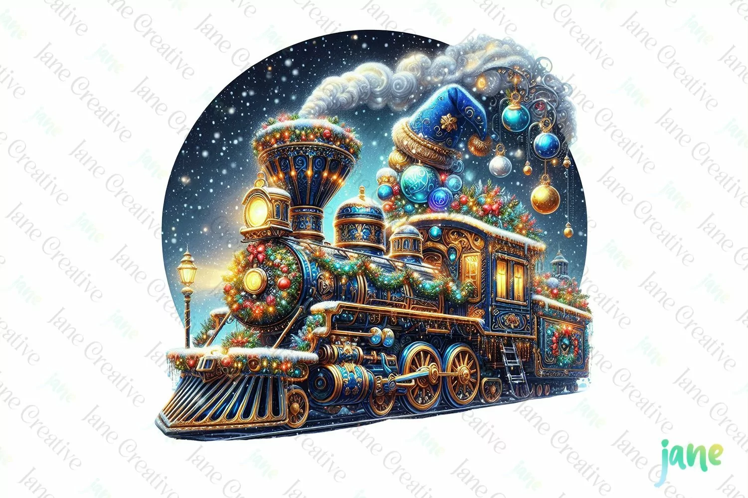 Vintage Train Christmas Sublimation product image 1