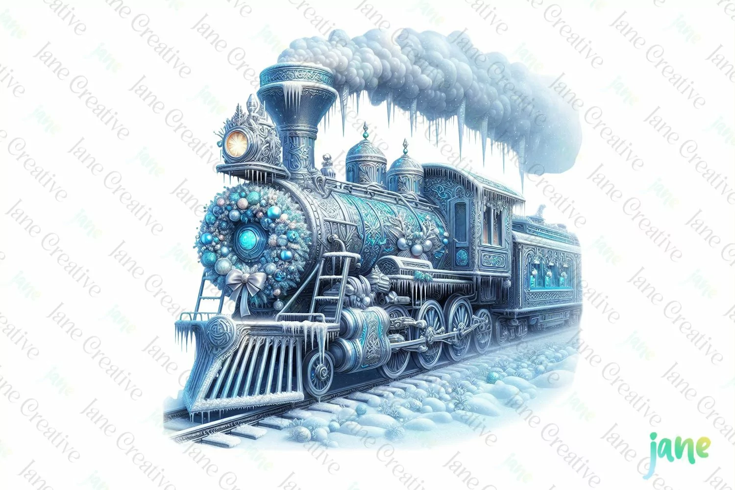 Vintage Train Christmas Sublimation product image 1