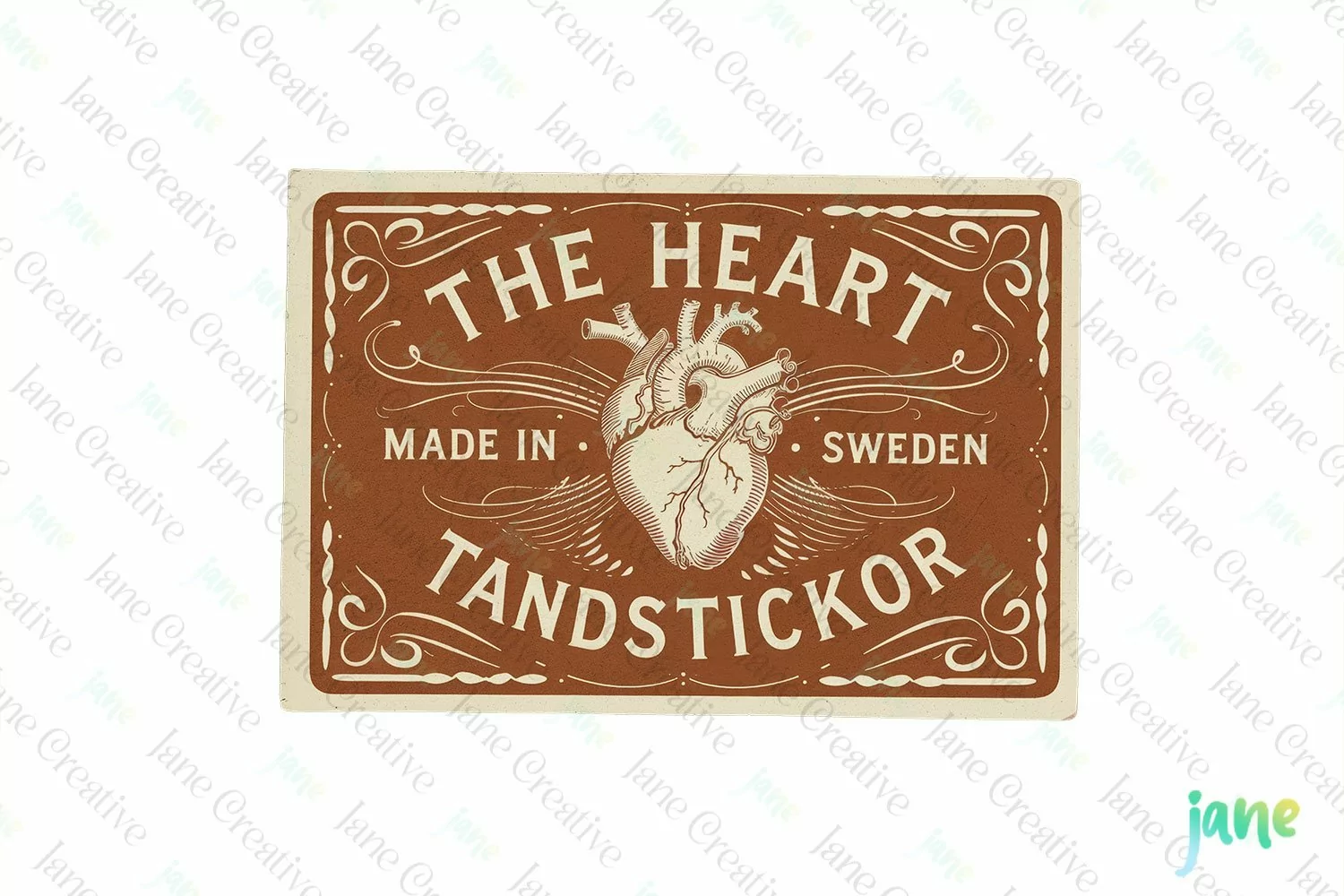 Vintage Valentine Label Sublimation product image 1