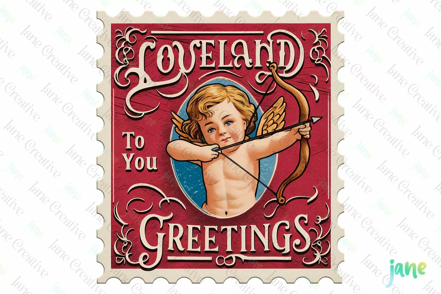 Vintage Valentine Label Sublimation product image 1