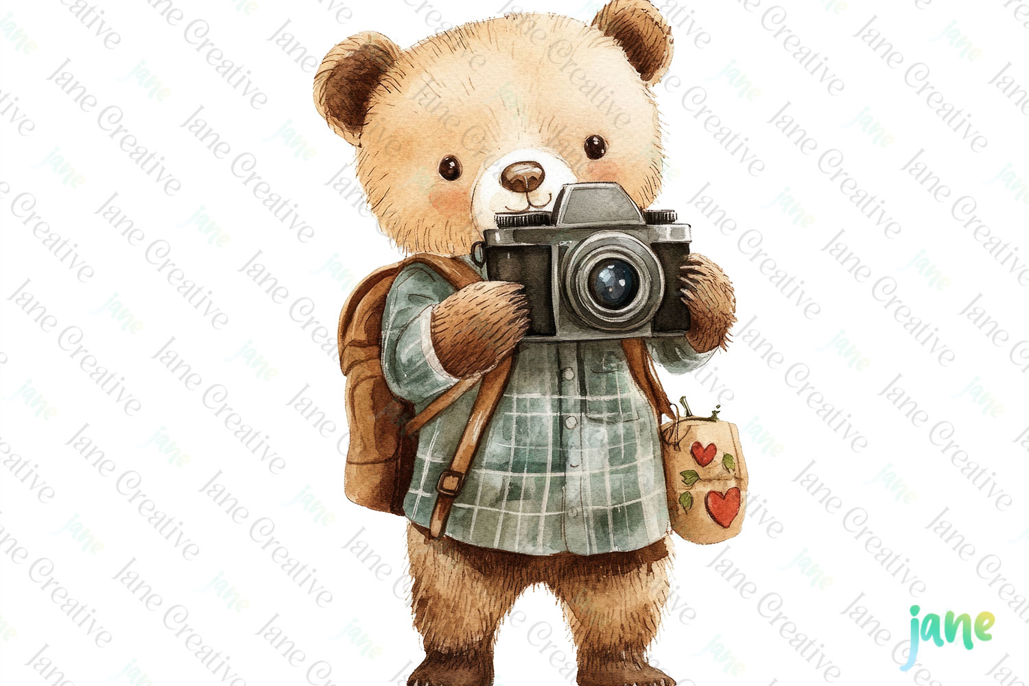 Bear Watercolor Cute Animals Photographer product image 1