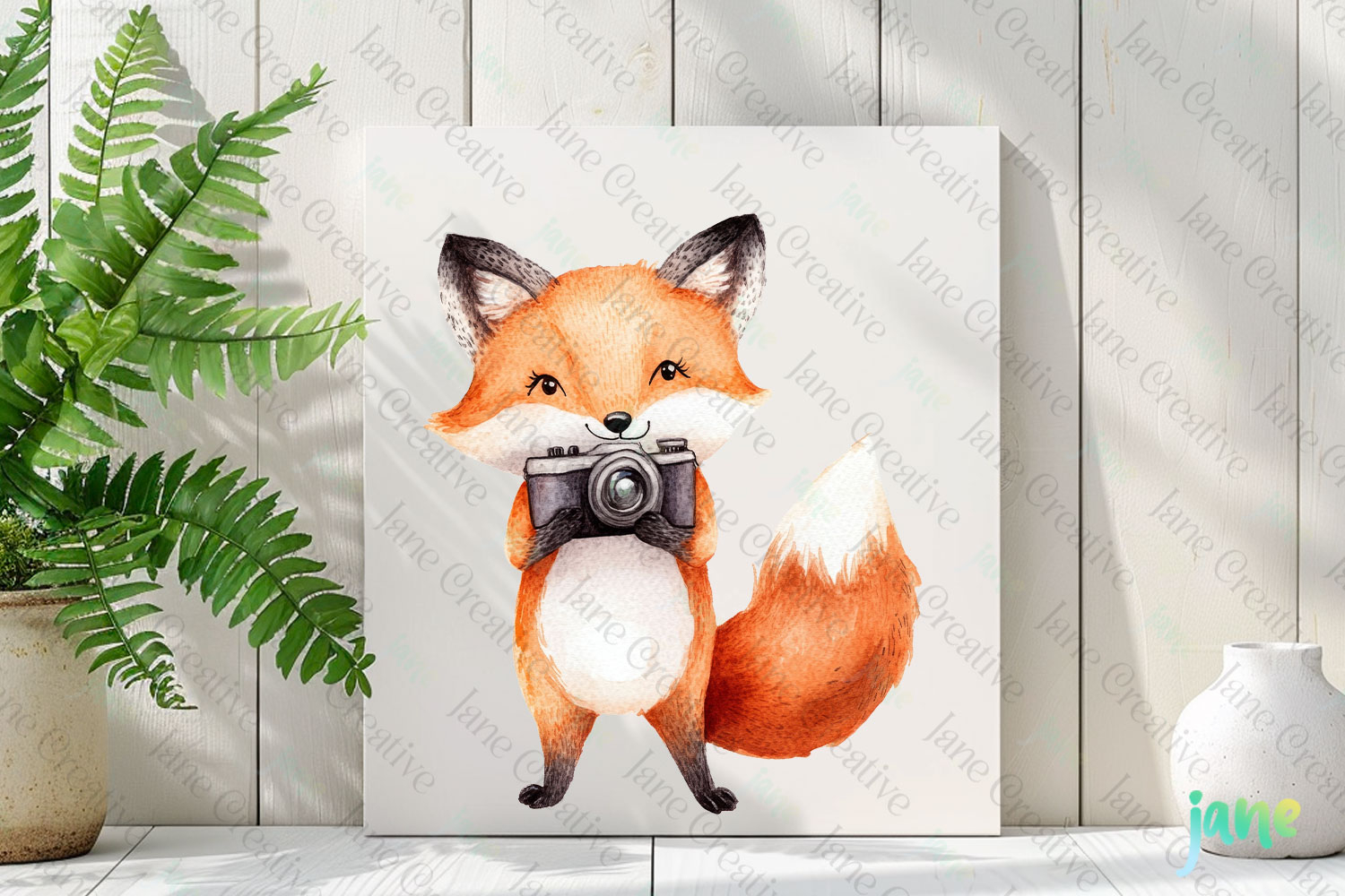 Fox Watercolor Cute Animals Photographer product image 1