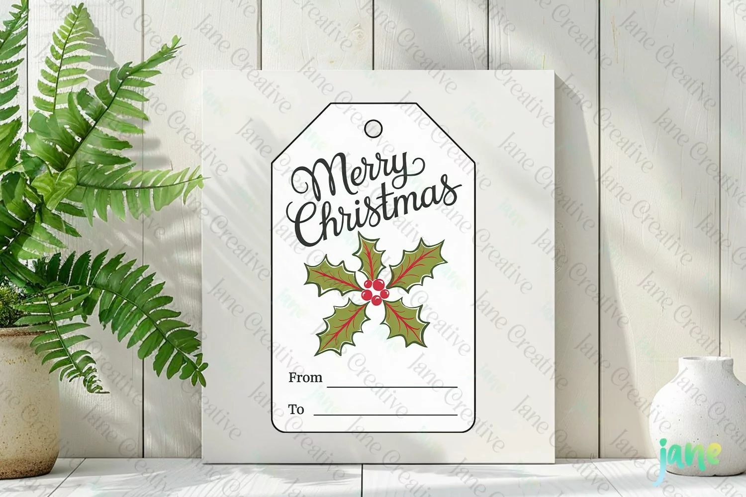 Christmas Gift Tag Sublimation Clipart product image 1