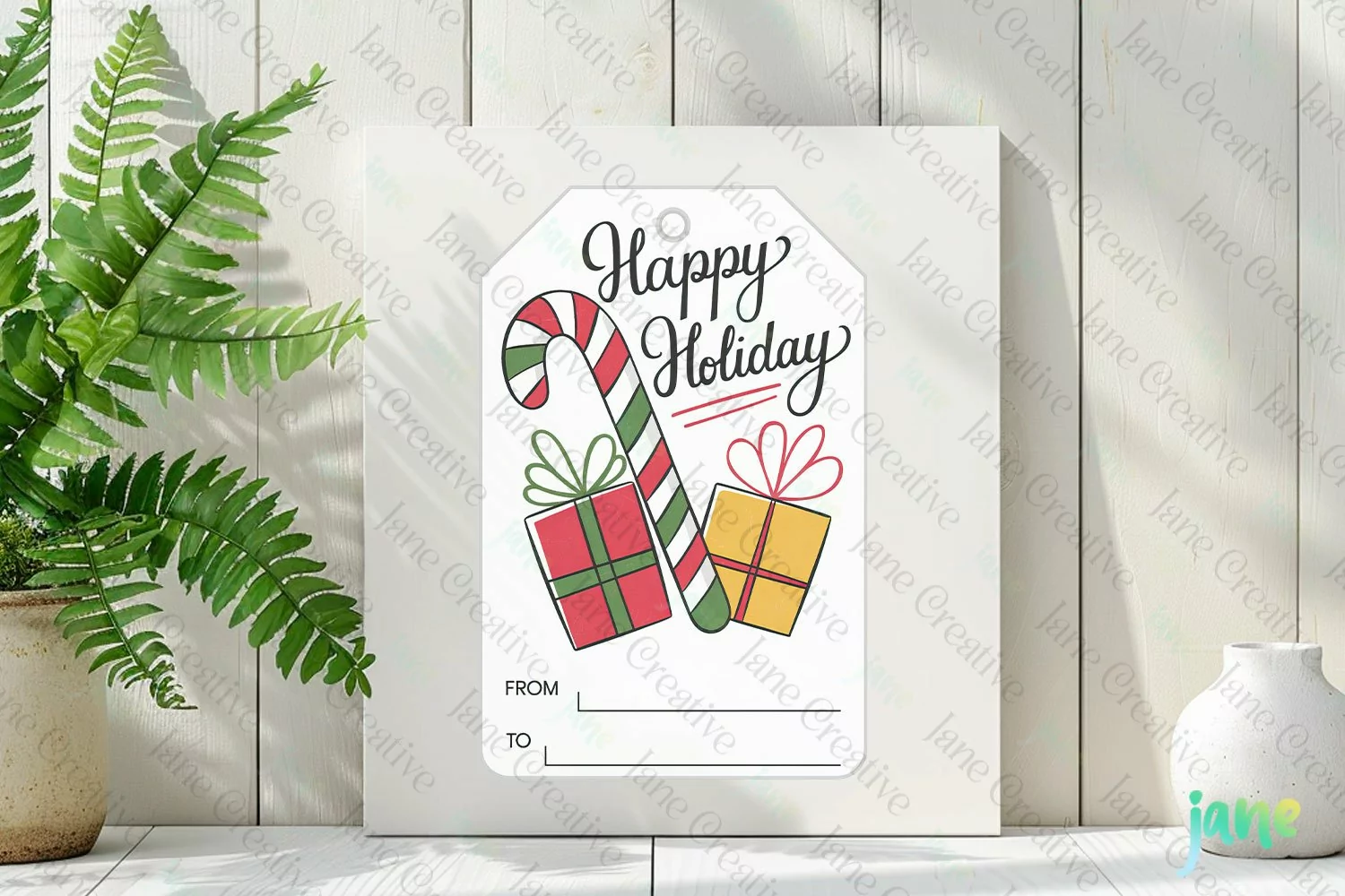 Christmas Gift Tag Sublimation Clipart product image 1