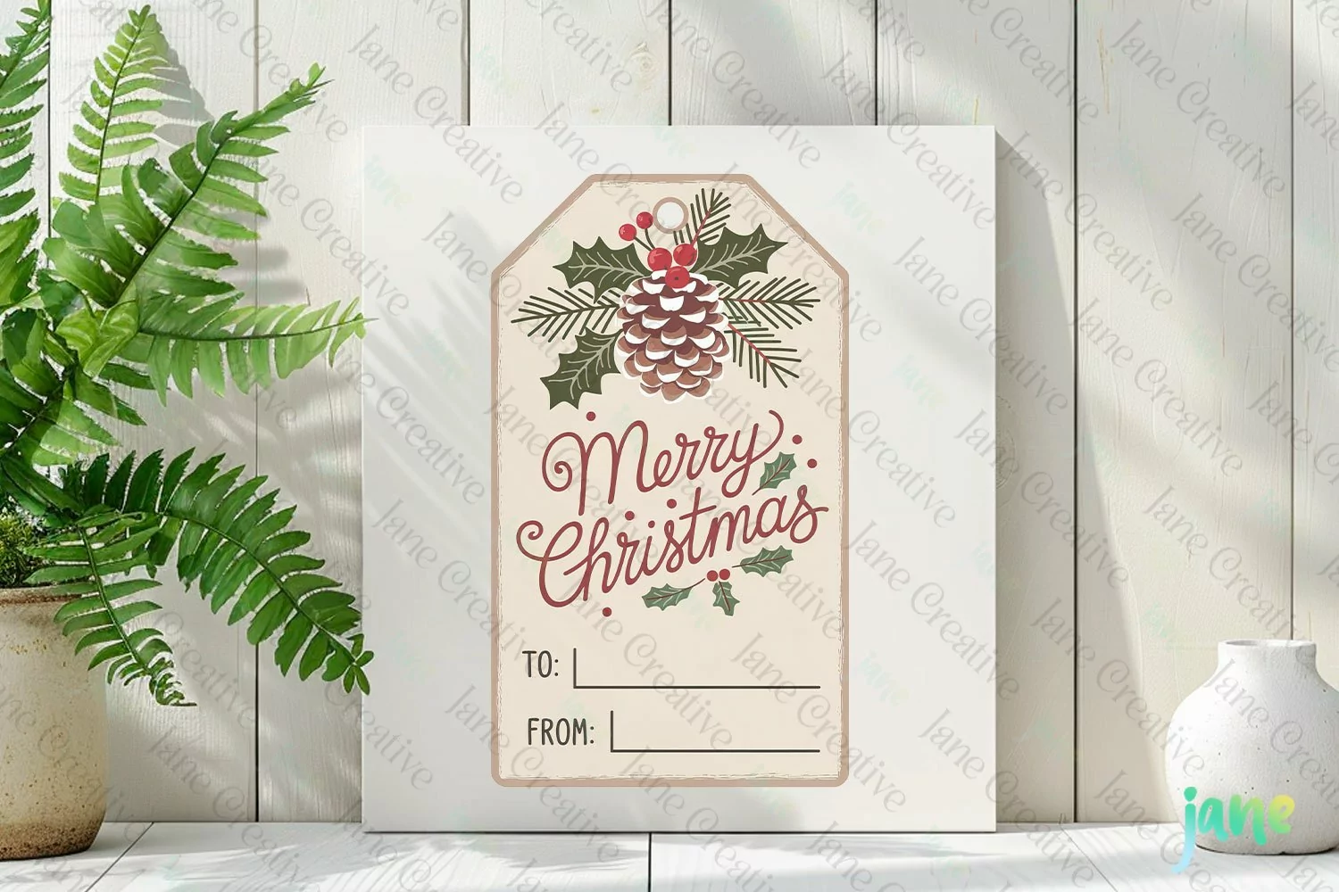 Christmas Gift Tag Sublimation Clipart product image 1