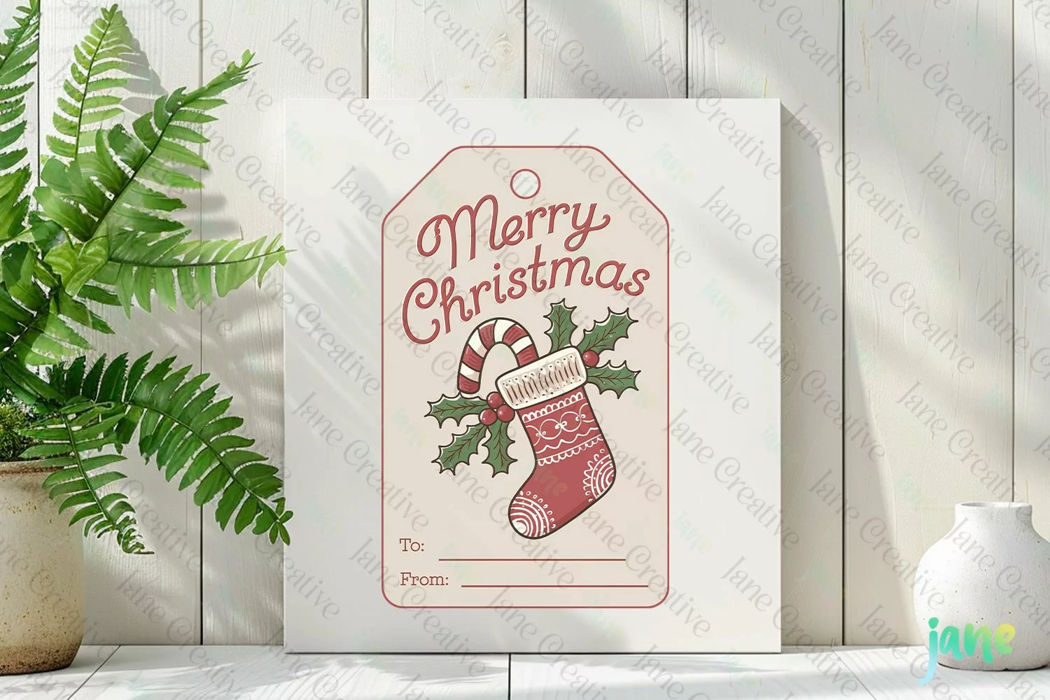 Christmas Gift Tag Sublimation Clipart product image 1