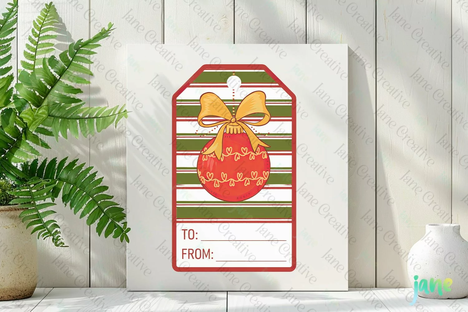 Christmas Gift Tag Sublimation Clipart product image 1