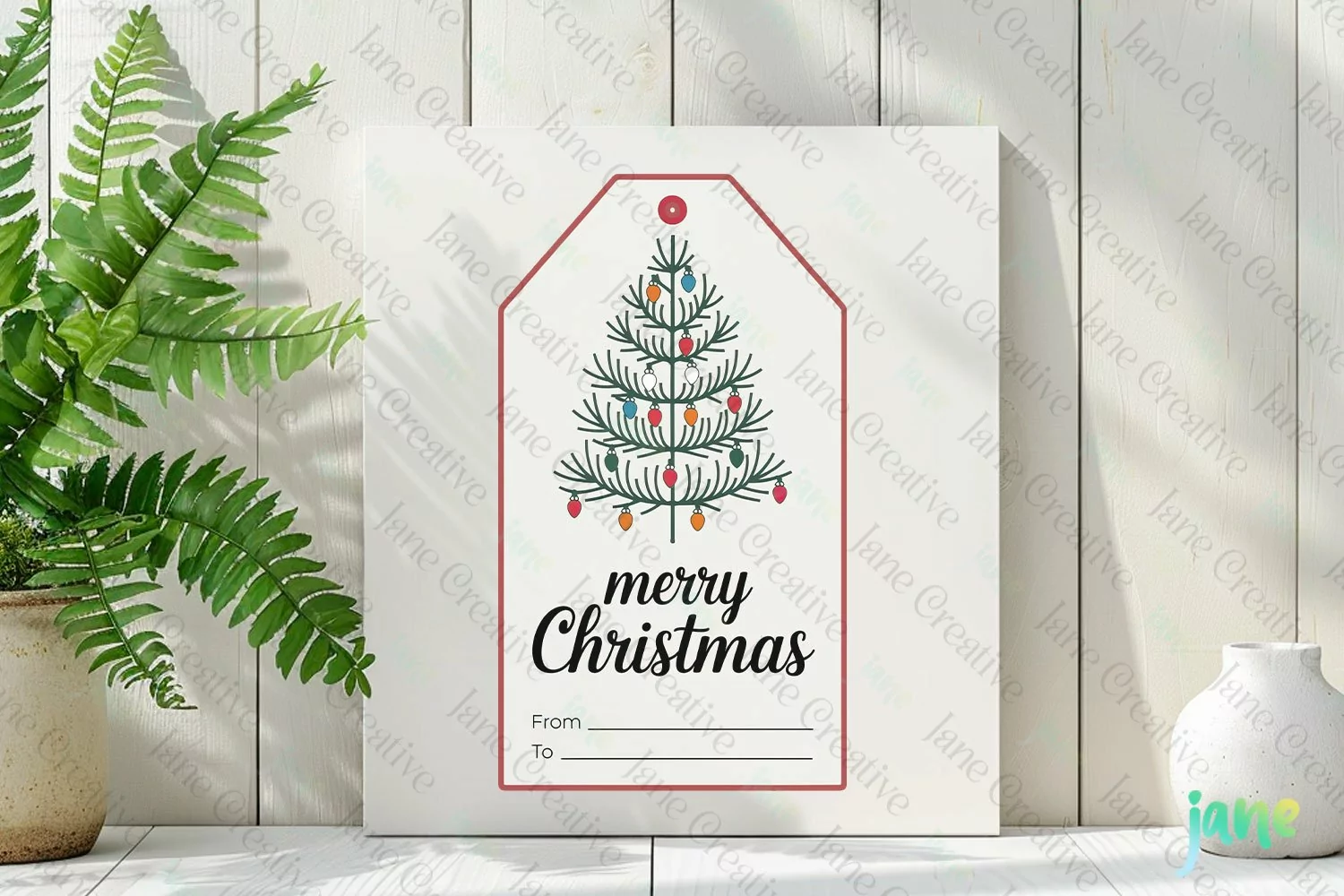 Christmas Gift Tag Sublimation Clipart product image 1