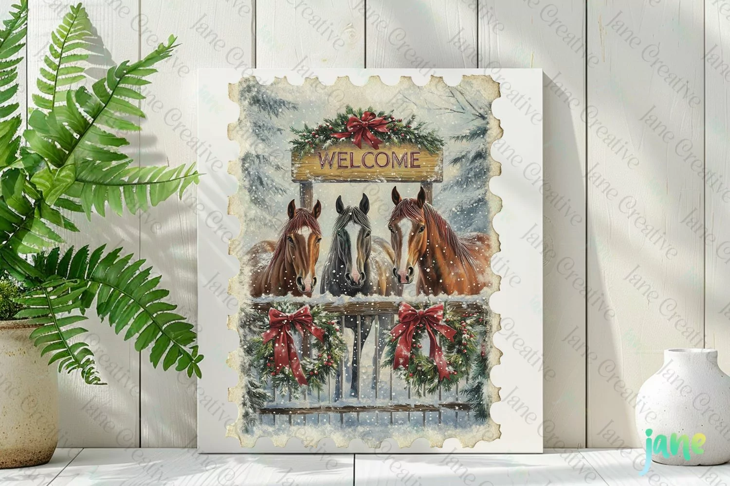 Christmas Postage Stamp Sublimation product image 1