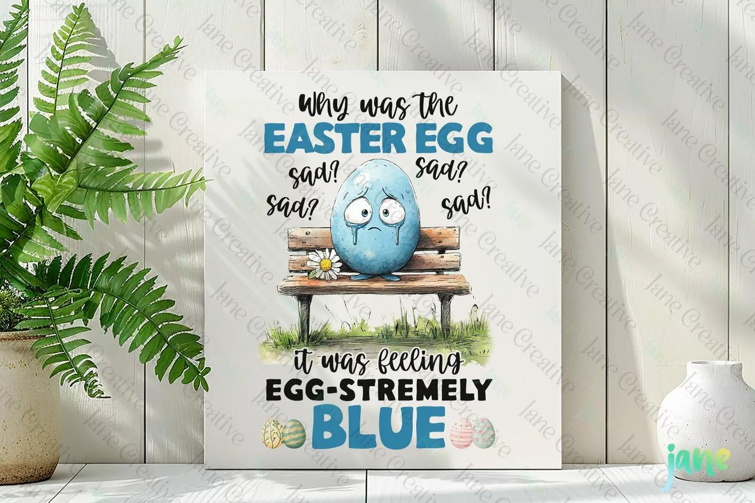 Why Easter Egg Sad Clipart product image 1