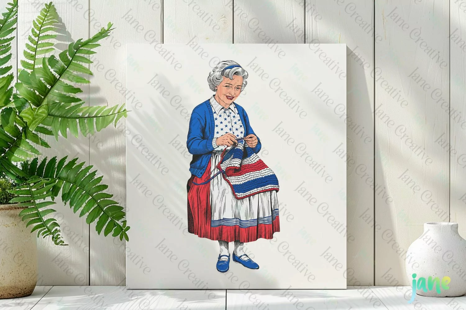 Patriotic Vintage Family Sublimation product image 1