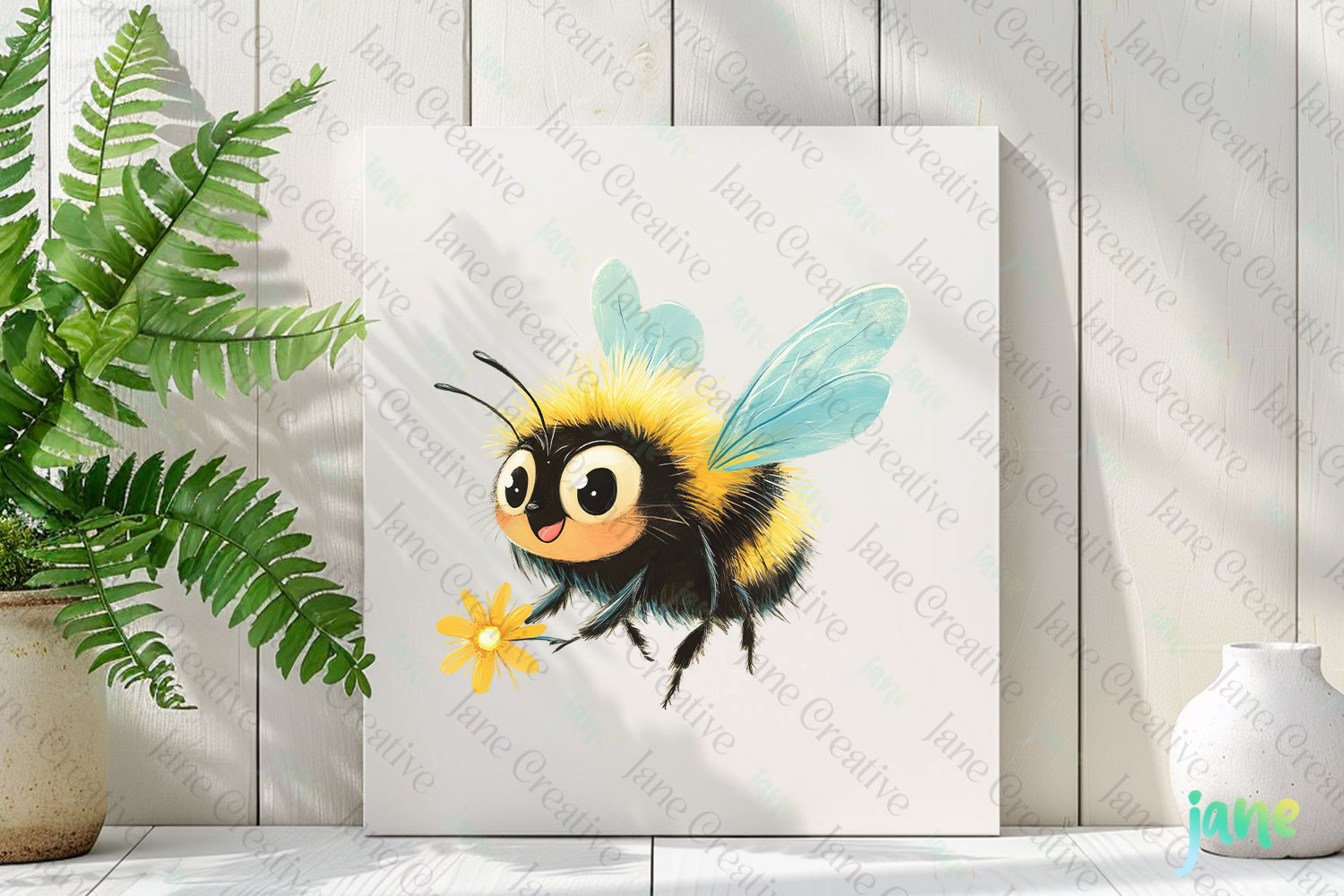 Vintage Bee Expressions PNG Clipart product image 1