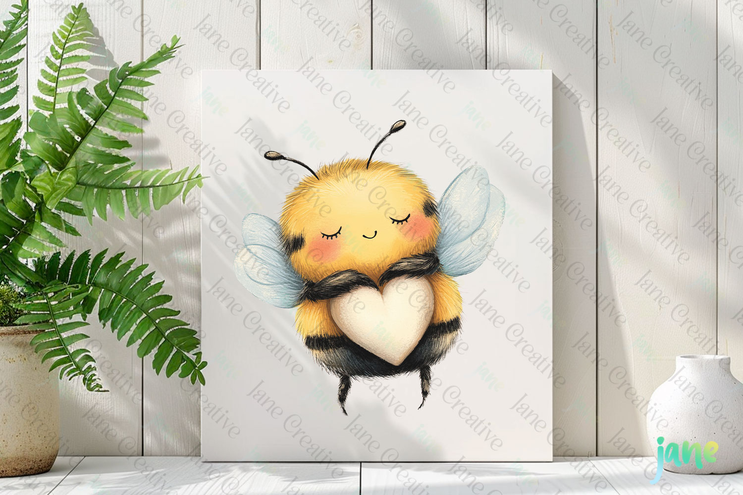 Vintage Bee Expressions PNG Clipart product image 1