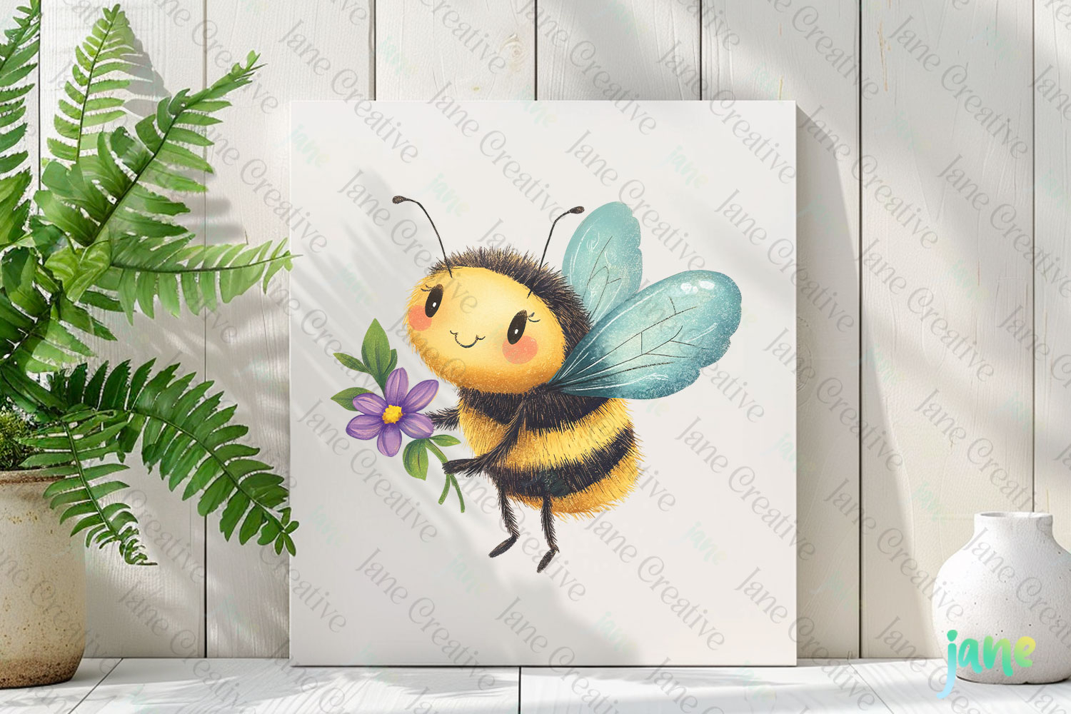 Vintage Bee Expressions PNG Clipart product image 1