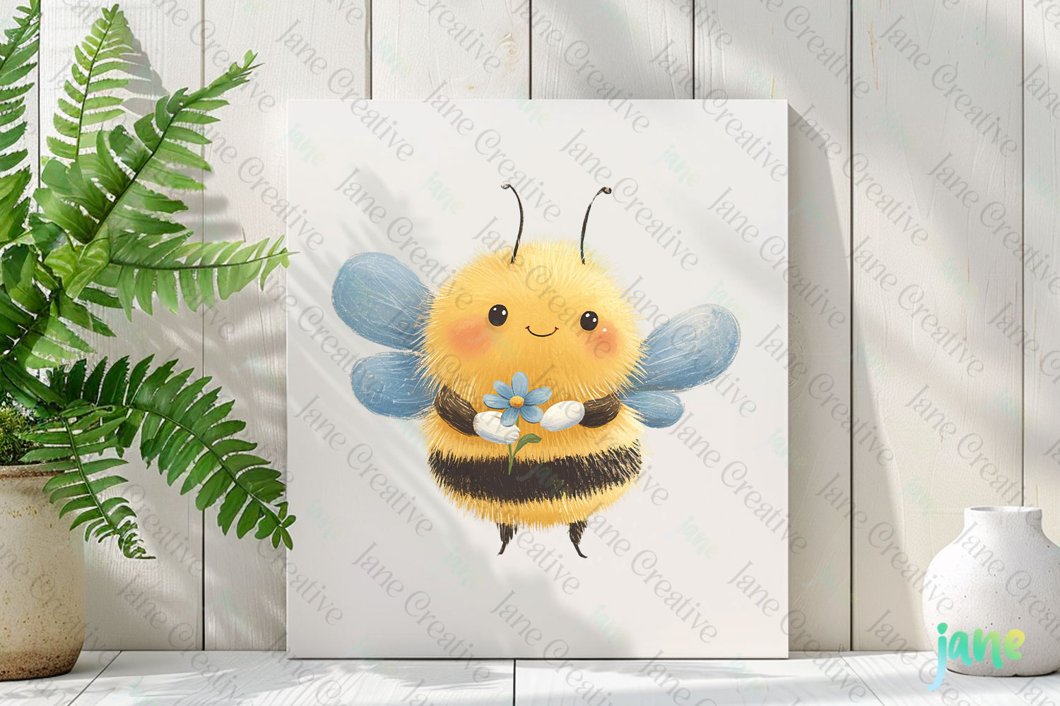 Vintage Bee Expressions PNG Clipart product image 1