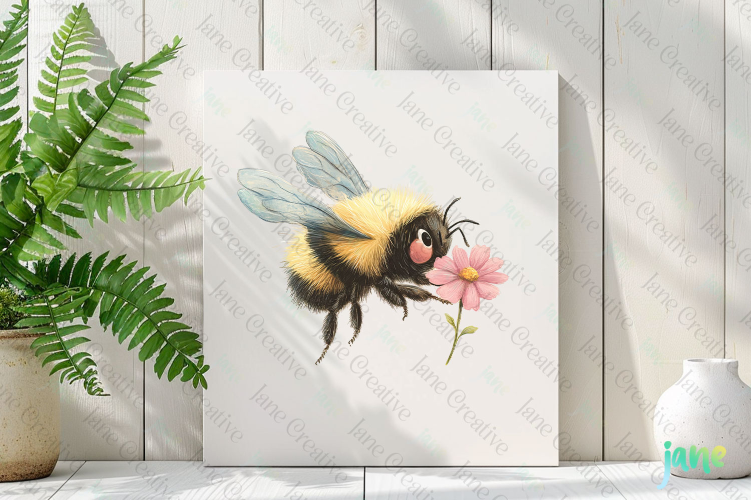 Vintage Bee Expressions PNG Clipart product image 1