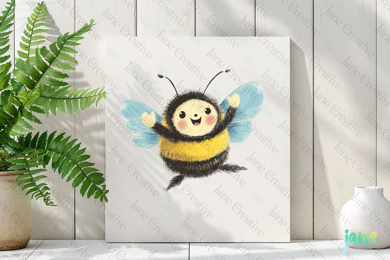 Vintage Bee Expressions PNG Clipart product image 1
