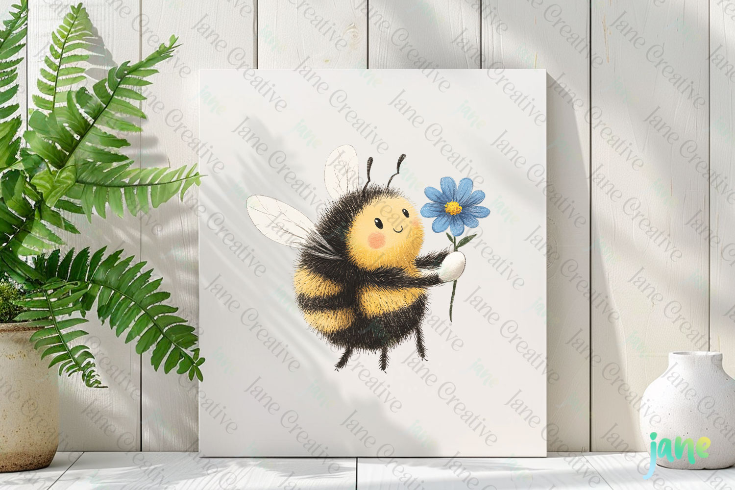 Vintage Bee Expressions PNG Clipart product image 1