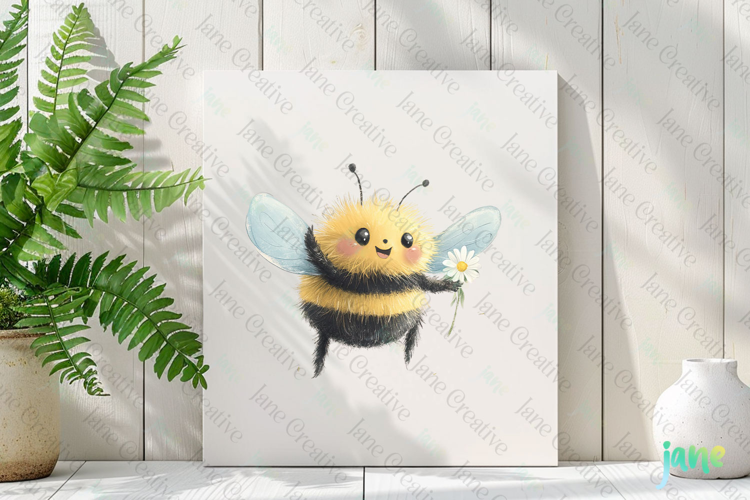 Vintage Bee Expressions PNG Clipart product image 1