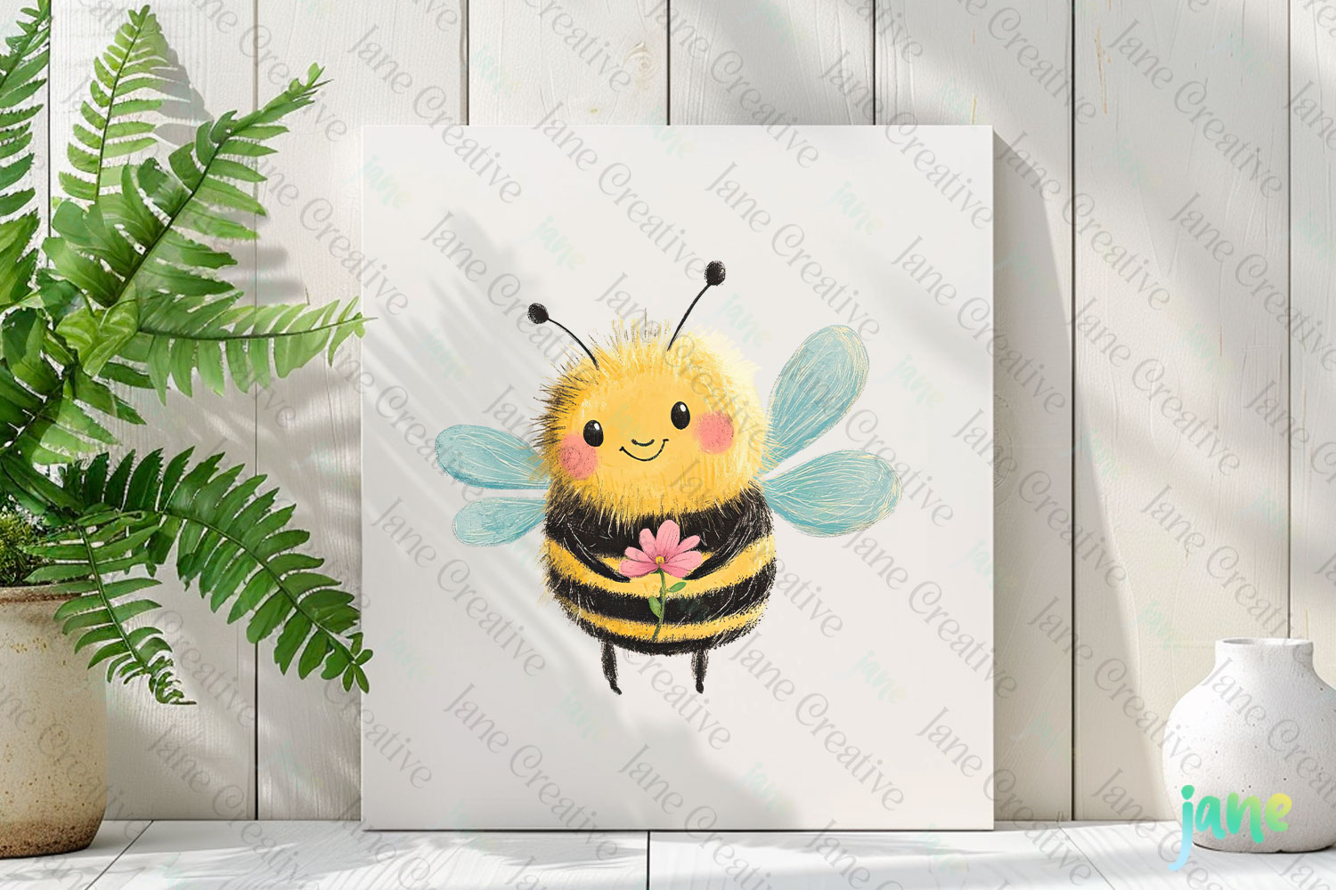 Vintage Bee Expressions PNG Clipart product image 1