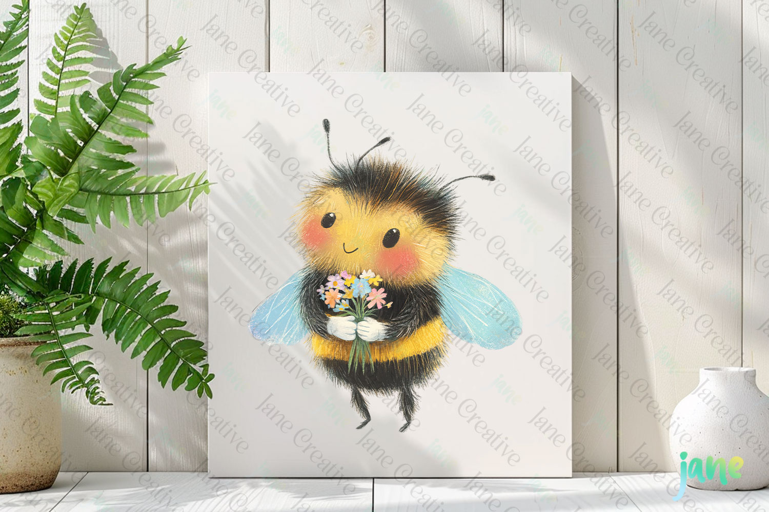 Vintage Bee Expressions PNG Clipart product image 1