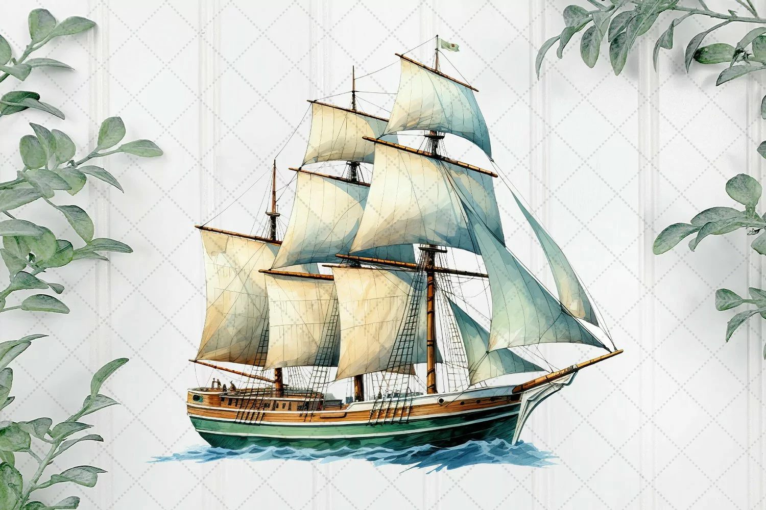 Vintage Sailor Sublimation Clipart product image 1