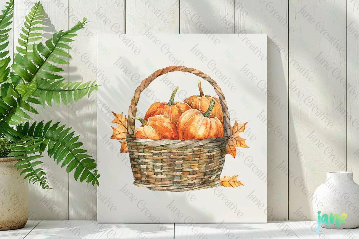 Watercolor Autumn Clipart Sublimation product image 1